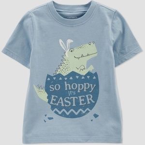 Carter's JOY Toddler Boys 'So Hoppy it's Easter' T-Shirt - Blue 18m NWT